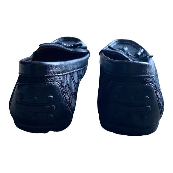 COACH Signature C Loafers Black Leather Driving Moccasin Women's 6.5 B Classic - Picture 4 of 16